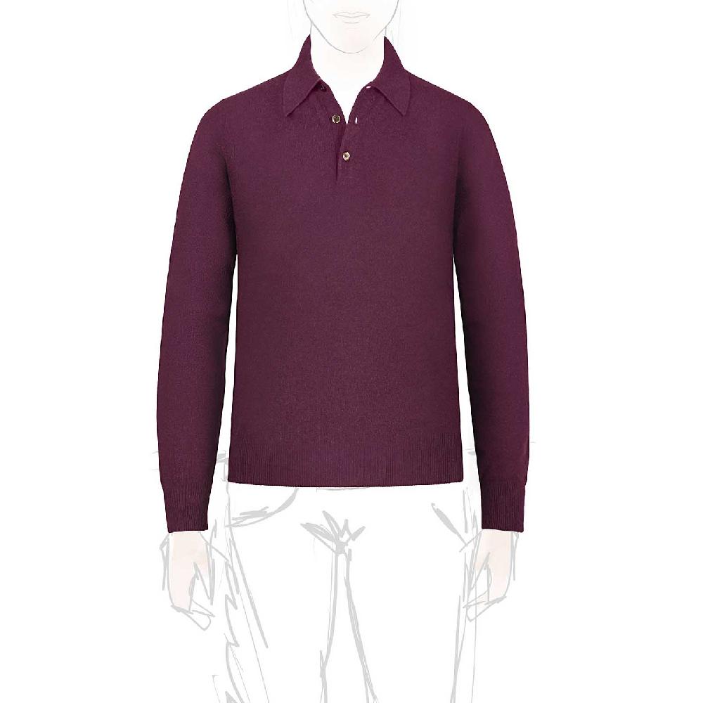 Rubinacci Polo in cashmere vino Negozio