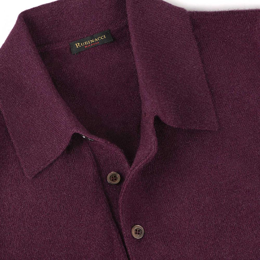 Rubinacci Polo in cashmere vino Negozio