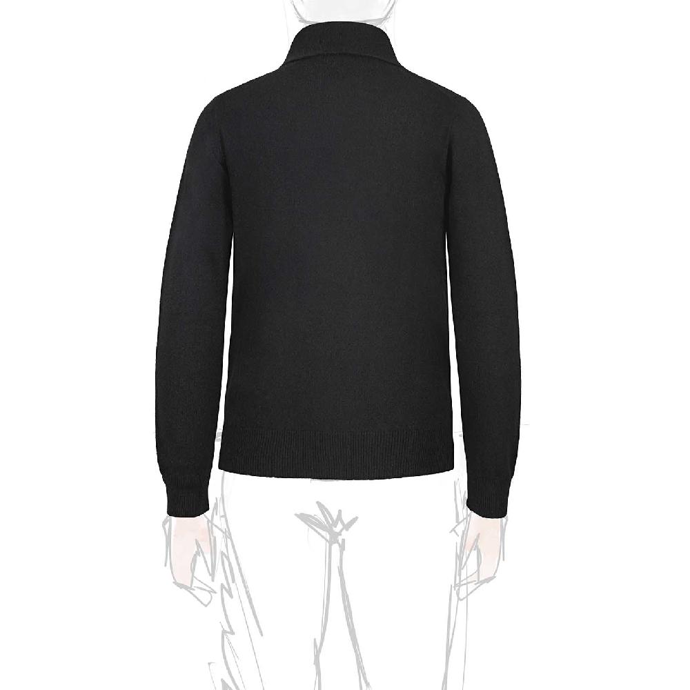 Rubinacci Polo in cashmere nero In Saldo