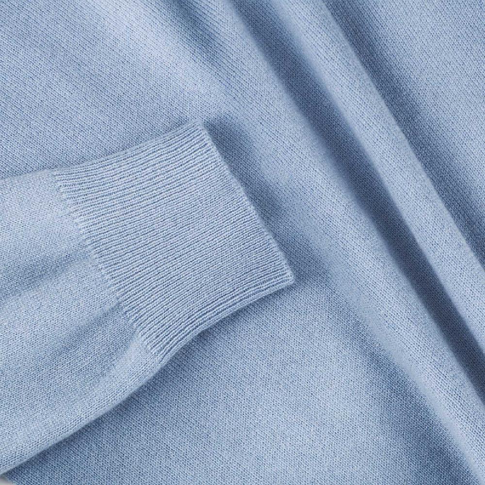 Rubinacci Polo in cashmere azzurro polvere Moda
