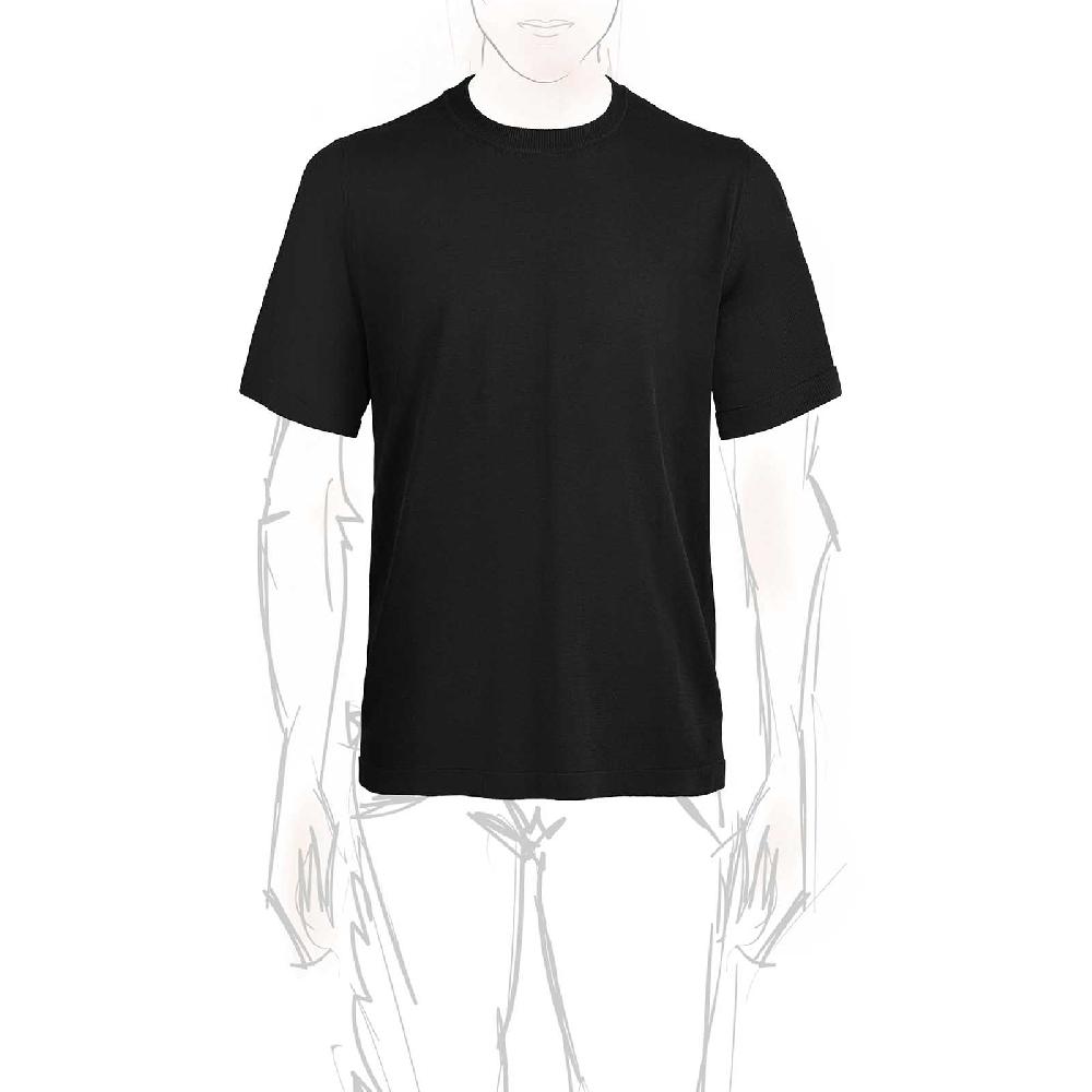 Rubinacci T-Shirt cotone nera Offerta speciale