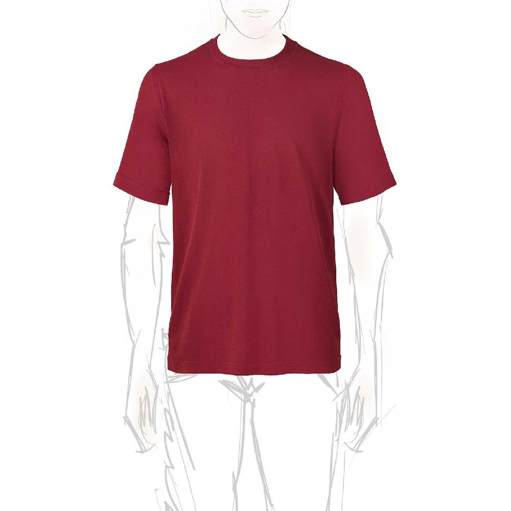 Rubinacci T-Shirt cotone bordeaux Comprare a buon mercato