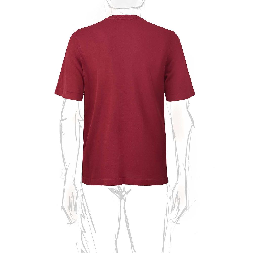 Rubinacci T-Shirt cotone bordeaux Comprare a buon mercato