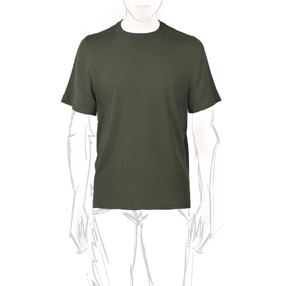 Rubinacci T-Shirt cotone verde militare Grande vendita