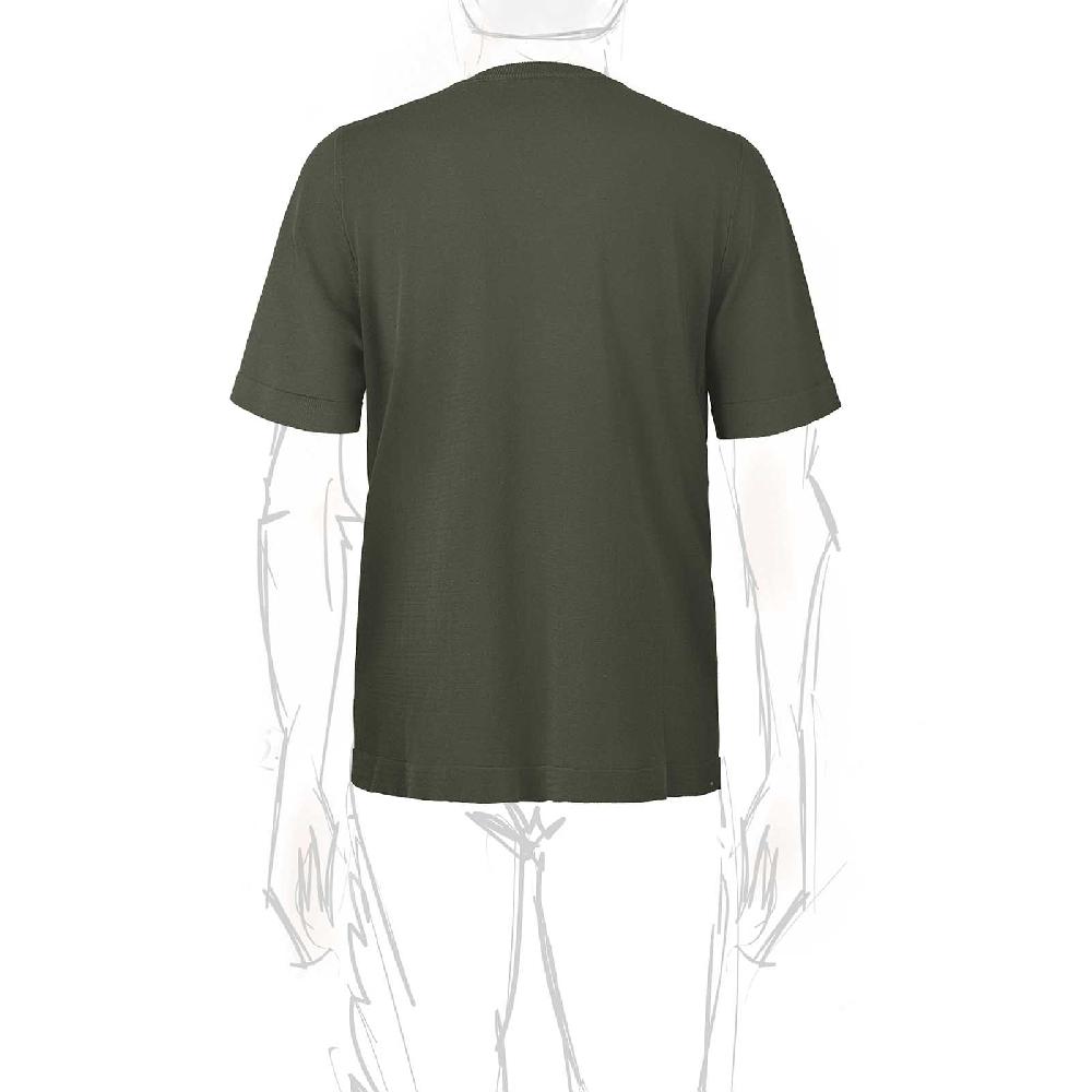 Rubinacci T-Shirt cotone verde militare Grande vendita