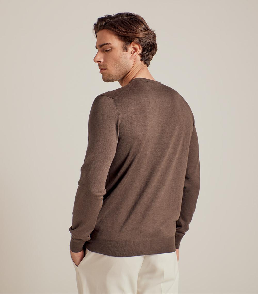 S.Moritz GIROCOLLO LANA SETA CASHMERE - CACAO Italia