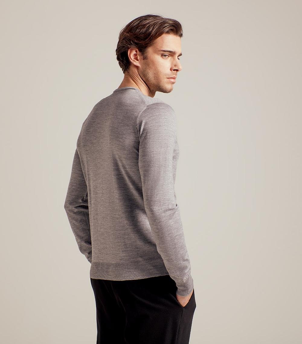 S.Moritz GIROCOLLO LANA SETA CASHMERE - GRIGIO 2025