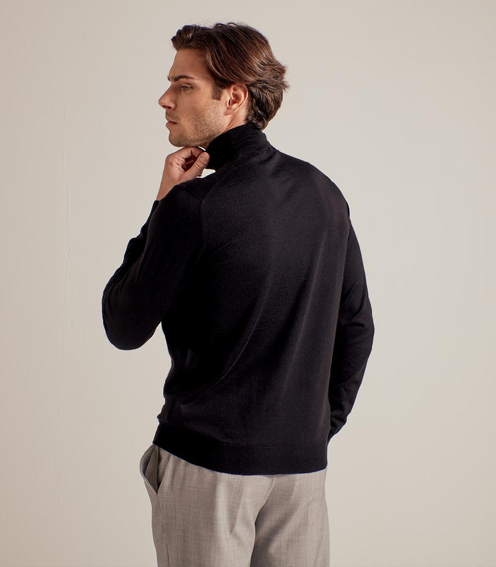 S.Moritz DOLCEVITA LANA SETA CASHMERE - NERO Esporta salva