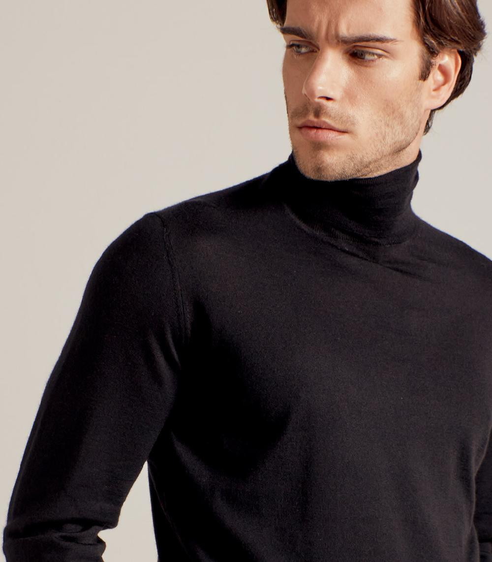 S.Moritz DOLCEVITA LANA SETA CASHMERE - NERO Esporta salva