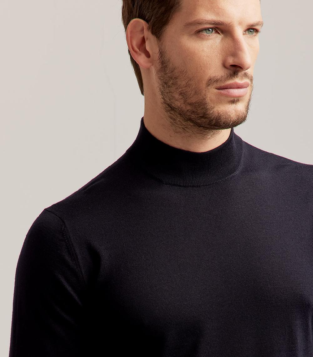 S.Moritz LUPETTO ROYAL MERINO - BLU NAVY Vendita Economica