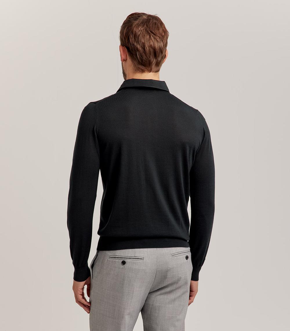 S.Moritz POLO COLLO CAMICIA ROYAL MERINO - VERDE SCURO I Più Venduti