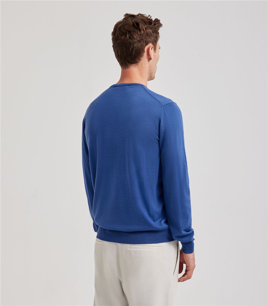 S.Moritz Maglia blu da uomo royal merino | S.Moritz Sito Ufficiale Moda