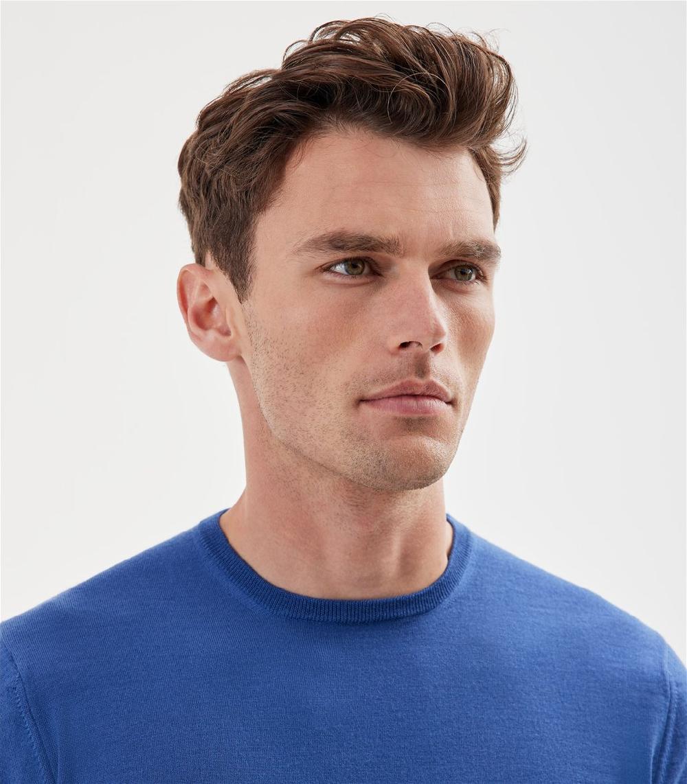 S.Moritz Maglia blu da uomo royal merino | S.Moritz Sito Ufficiale Moda