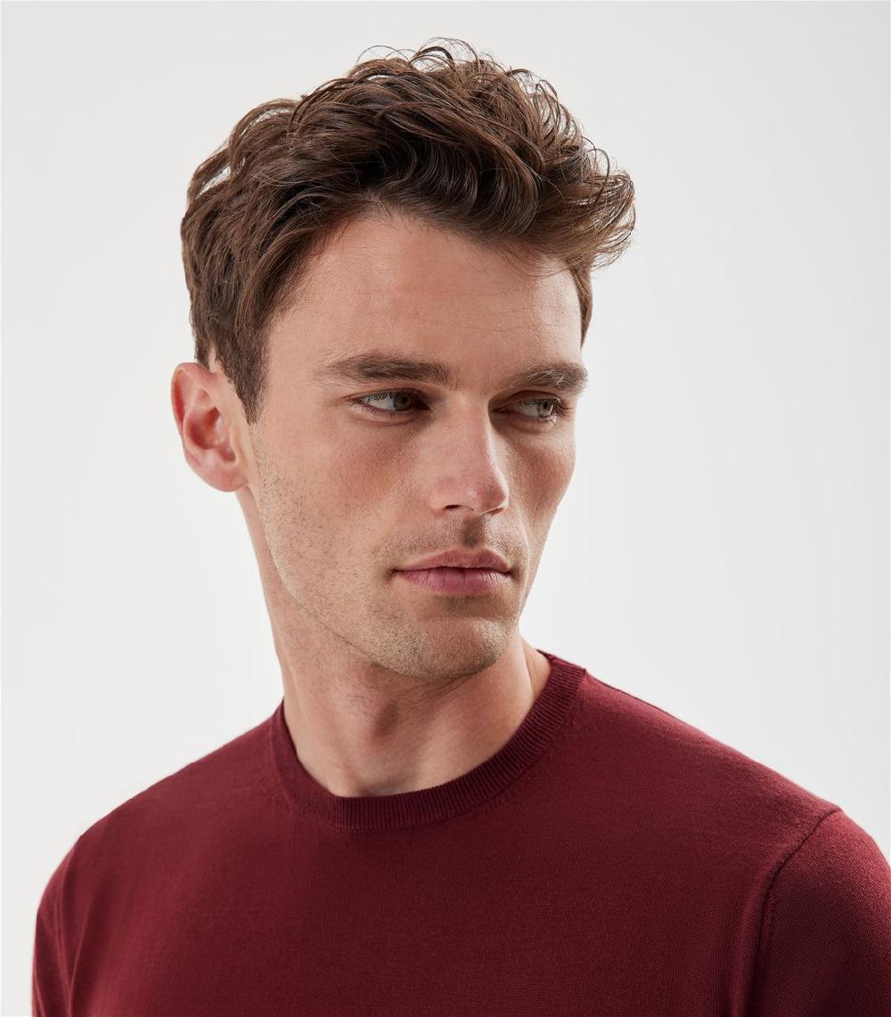 S.Moritz Maglia bordeaux da uomo royal merino | S.Moritz Sito Ufficiale Italy