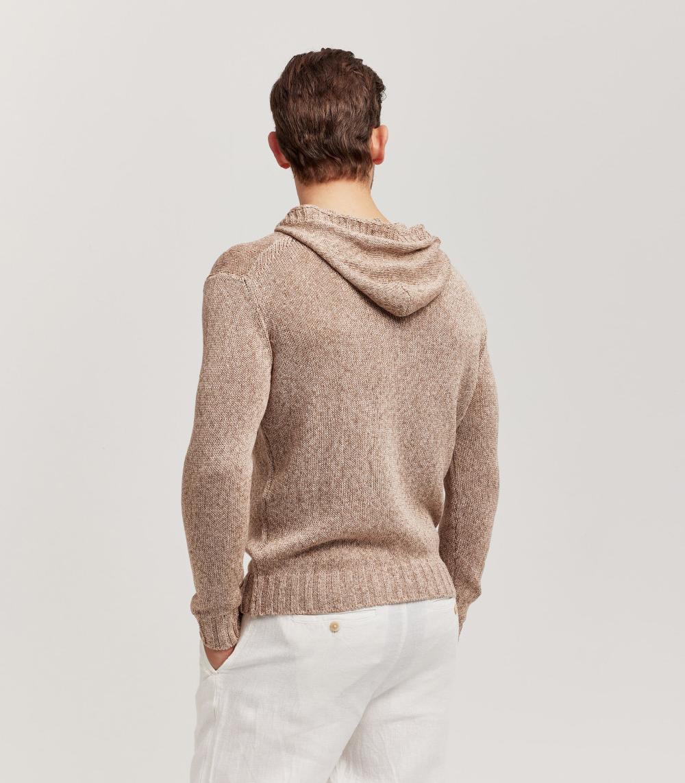 S.Moritz MAGLIA CON CAPPUCCIO RASATO MELANGE - COTONE 2025