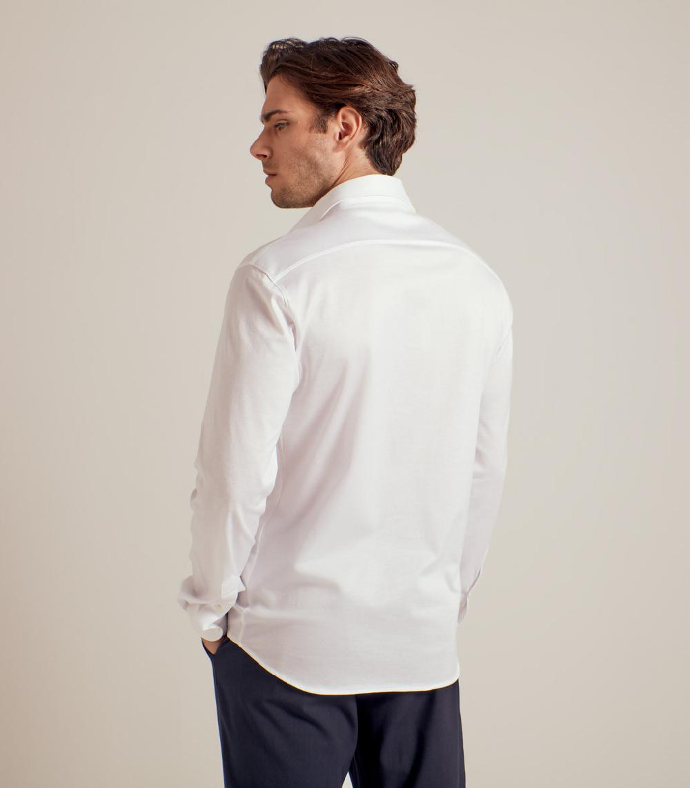 S.Moritz CAMICIA IN COTONE SUPERFINE - BIANCO Soddisfazione Garantita
