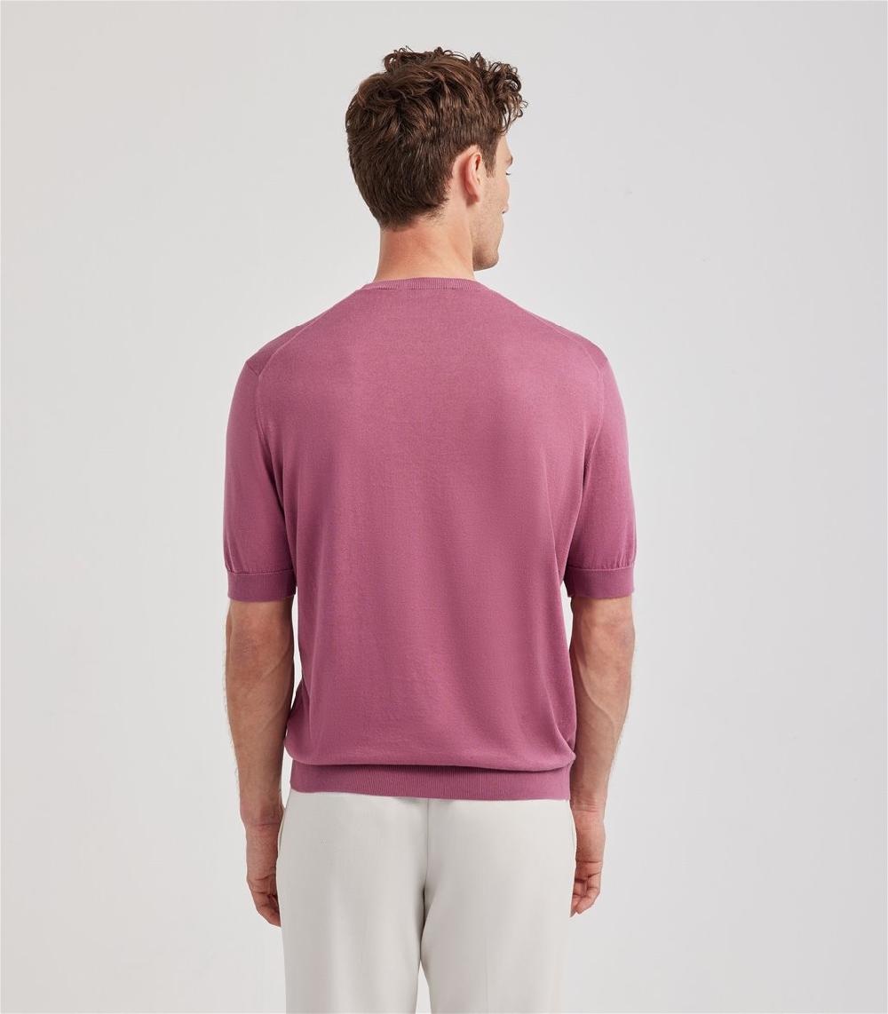 S.Moritz T-shirt malva da uomo in cotone giza | S.Moritz Sito Ufficiale Negozi Online