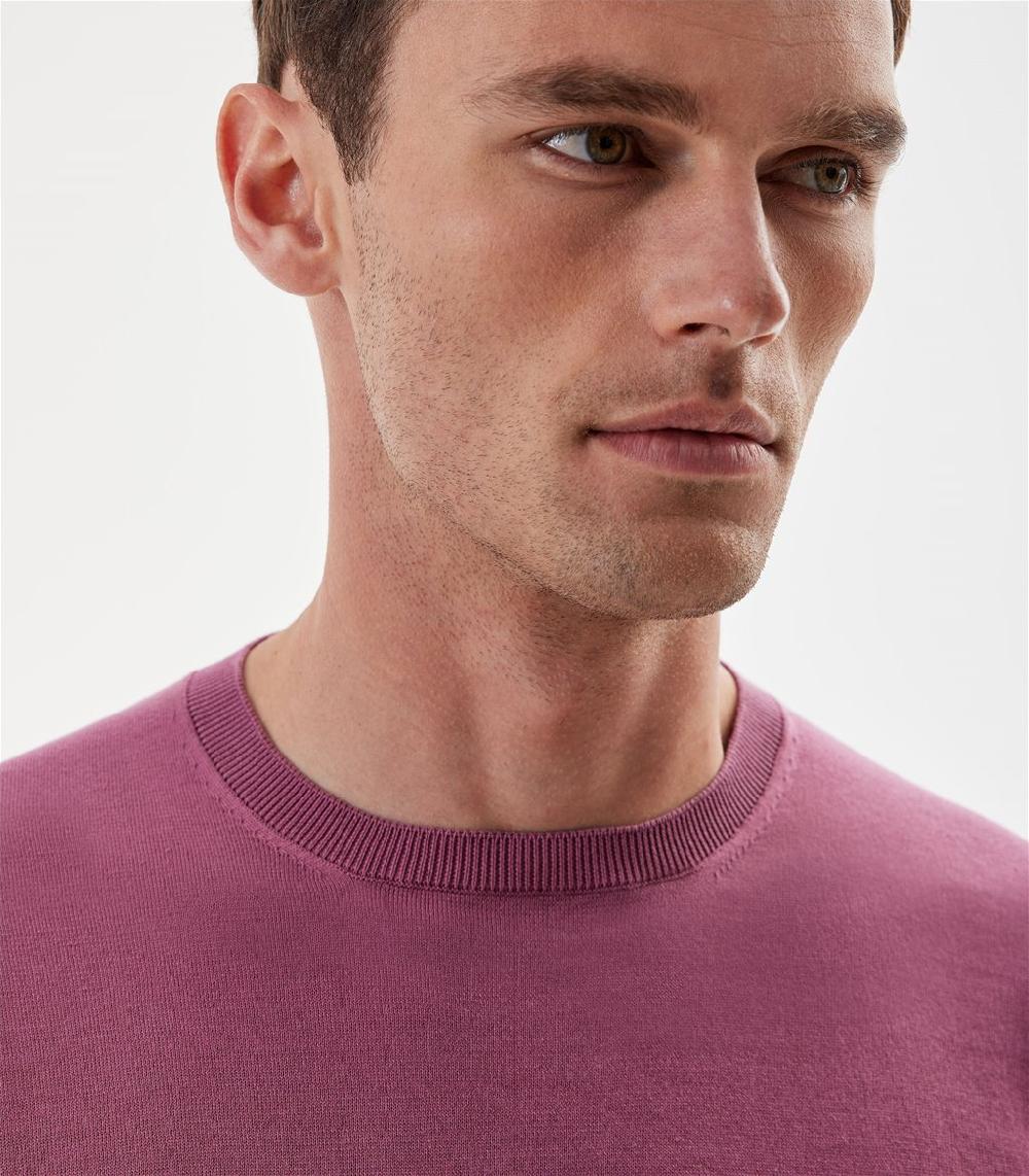 S.Moritz T-shirt malva da uomo in cotone giza | S.Moritz Sito Ufficiale Negozi Online