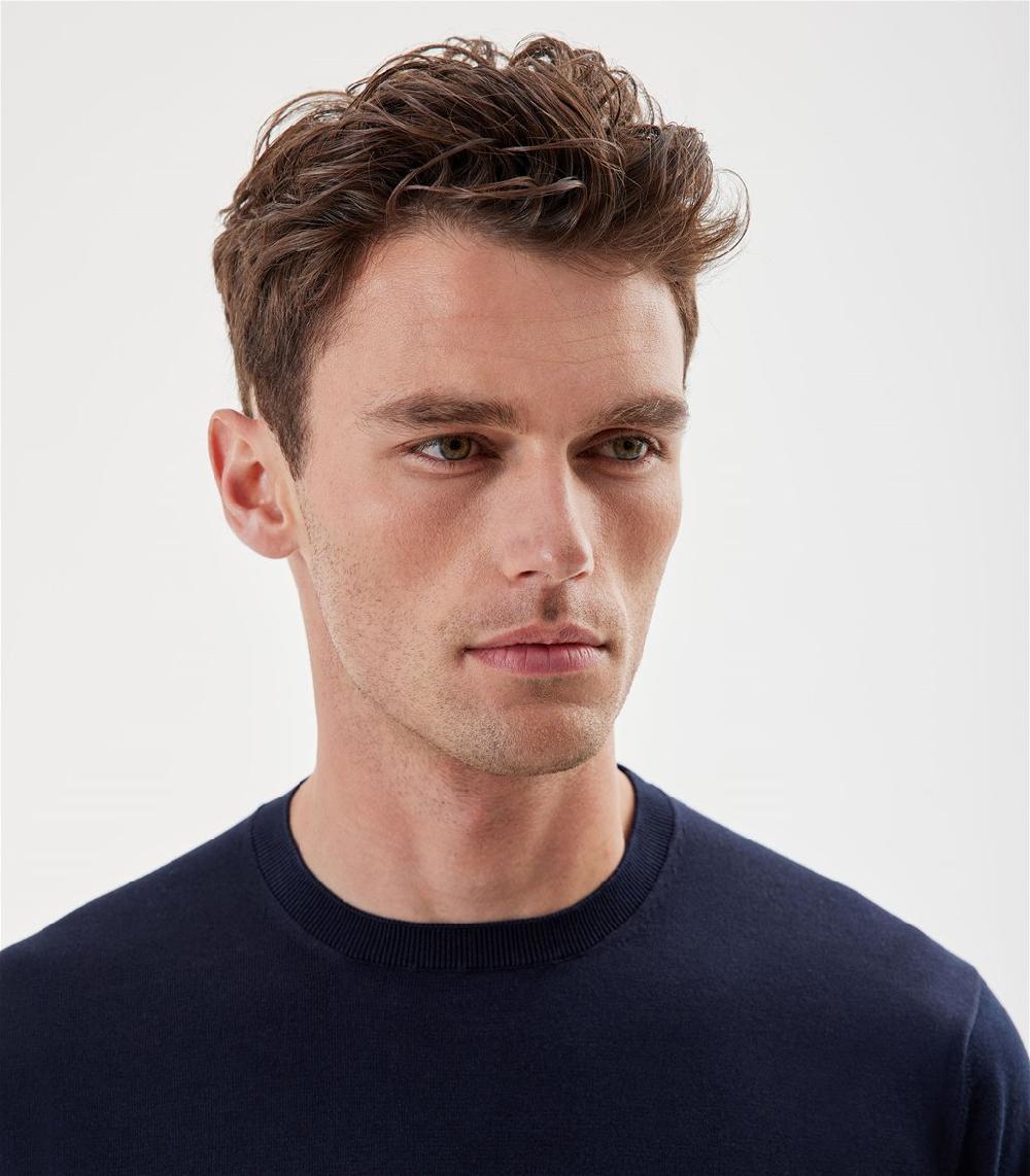 S.Moritz T-shirt blu da uomo in cotone giza | S.Moritz Sito Ufficiale Fino Al -60%