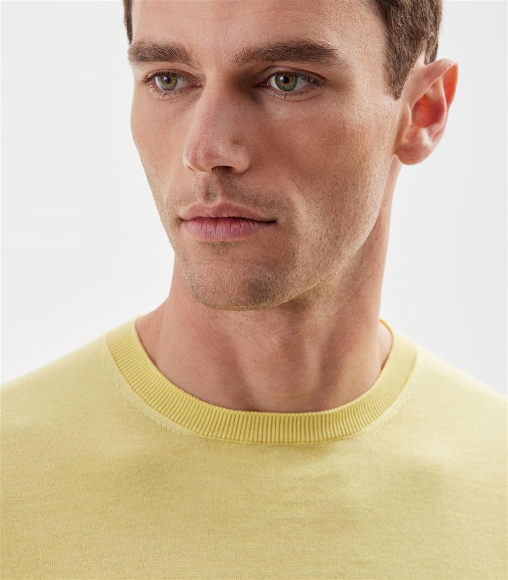 S.Moritz T-shirt gialla da uomo in cotone giza | S.Moritz Sito Ufficiale Spedizione gratuita