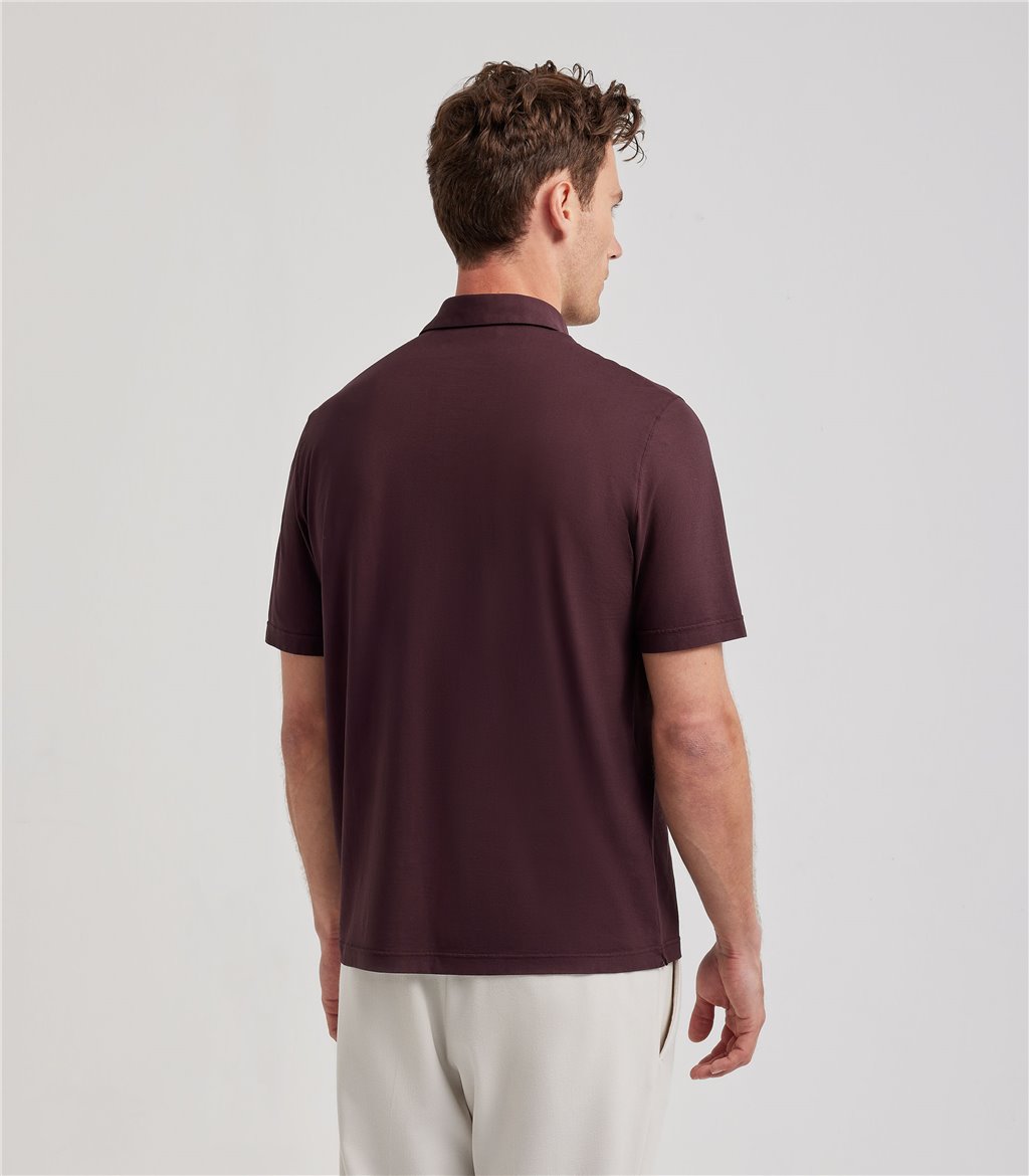 S.Moritz Polo amarena da uomo in cotone crepe | S.Moritz Sito Ufficiale Negozio