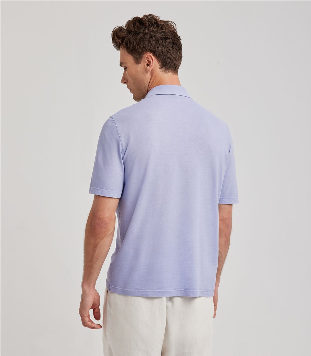 S.Moritz Polo lilla da uomo in cotone crepe | S.Moritz Sito Ufficiale Italy