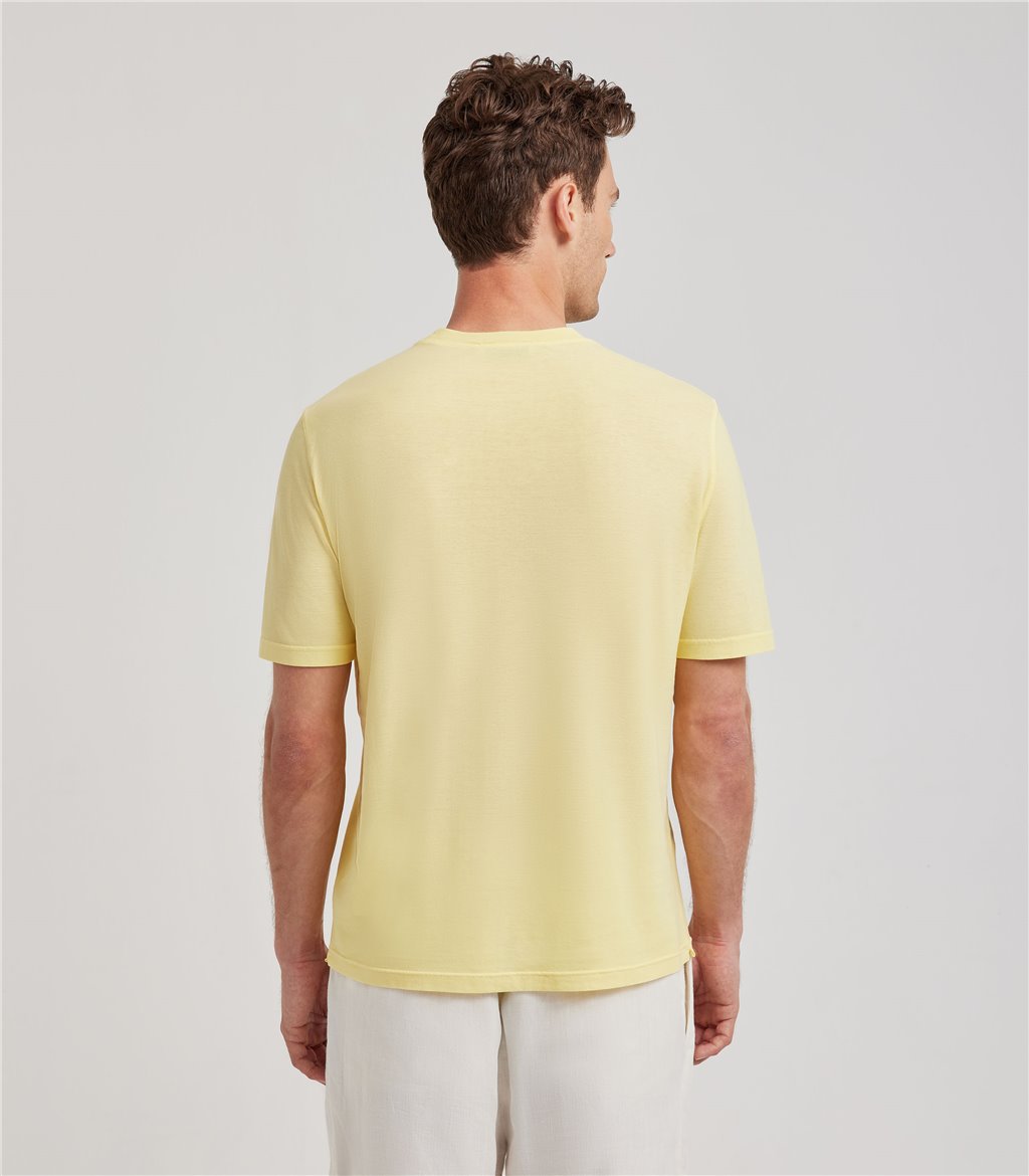 S.Moritz T-shirt gialla da uomo in cotone crepe | S.Moritz Sito Ufficiale Affare Del Giorno