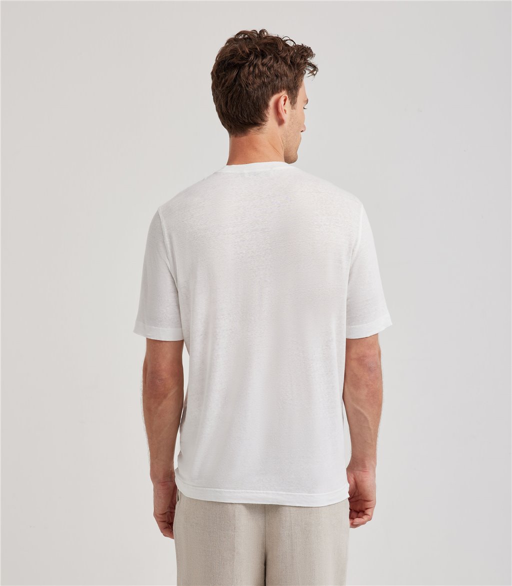 S.Moritz T-shirt bianca da uomo in jersey lino | S.Moritz Sito Ufficiale Novità