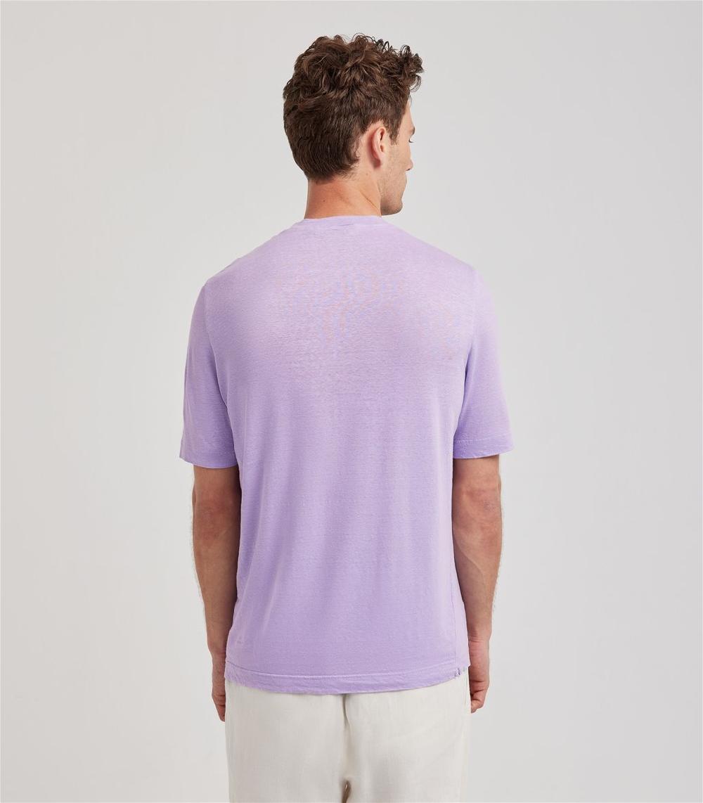 S.Moritz T-shirt lilla da uomo in jersey lino | S.Moritz Sito Ufficiale Offerta