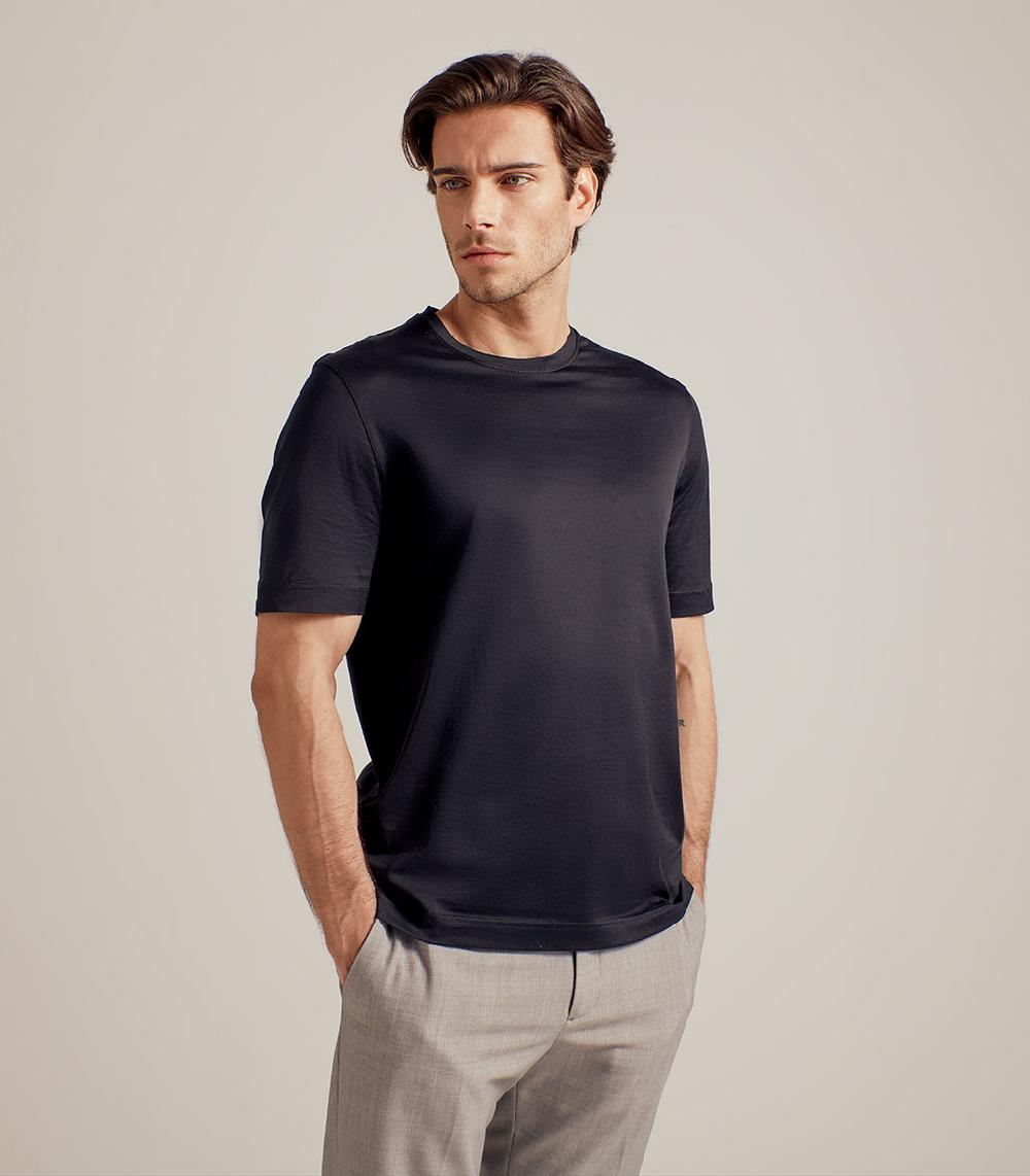 S.Moritz T-SHIRT IN COTONE SUPERFINE - NERO Moda