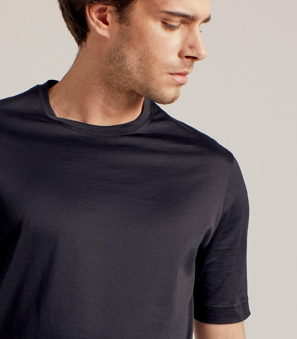 S.Moritz T-SHIRT IN COTONE SUPERFINE - NERO Moda