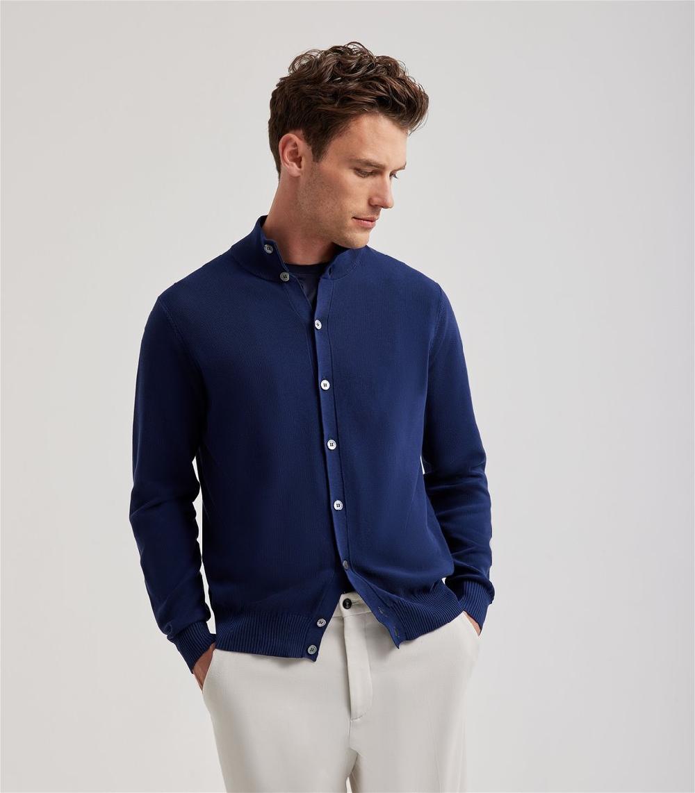 S.Moritz Cardigan da uomo collo alto punto riso | S.Moritz Sito Ufficiale Italia