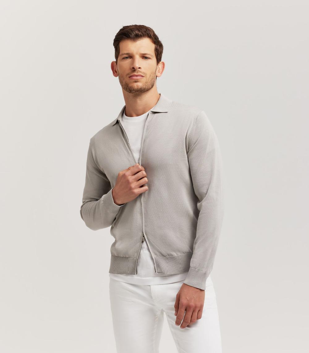 S.Moritz FULLZIP COLLO POLO - COTONE Nuovo