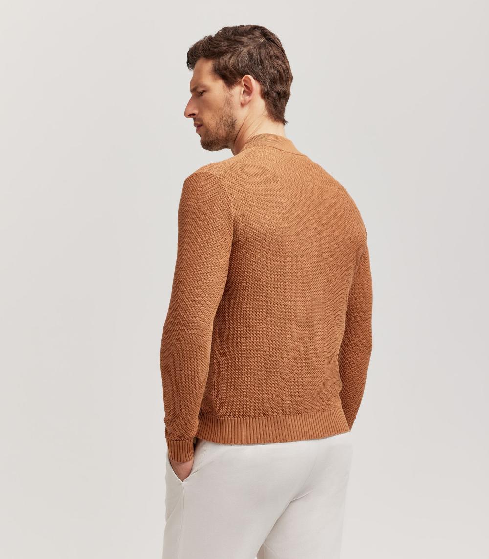 S.Moritz FULLZIP COLLO BOMBER NIDO D'APE - COTONE Qualità