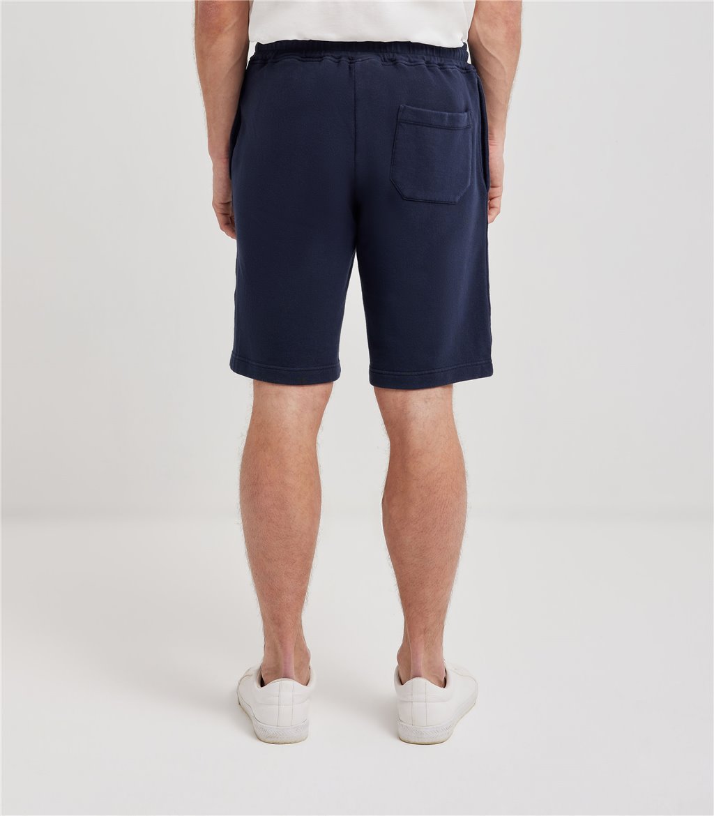 S.Moritz Bermuda da uomo in felpa blu navy | S.Moritz Sito Ufficiale Vendita