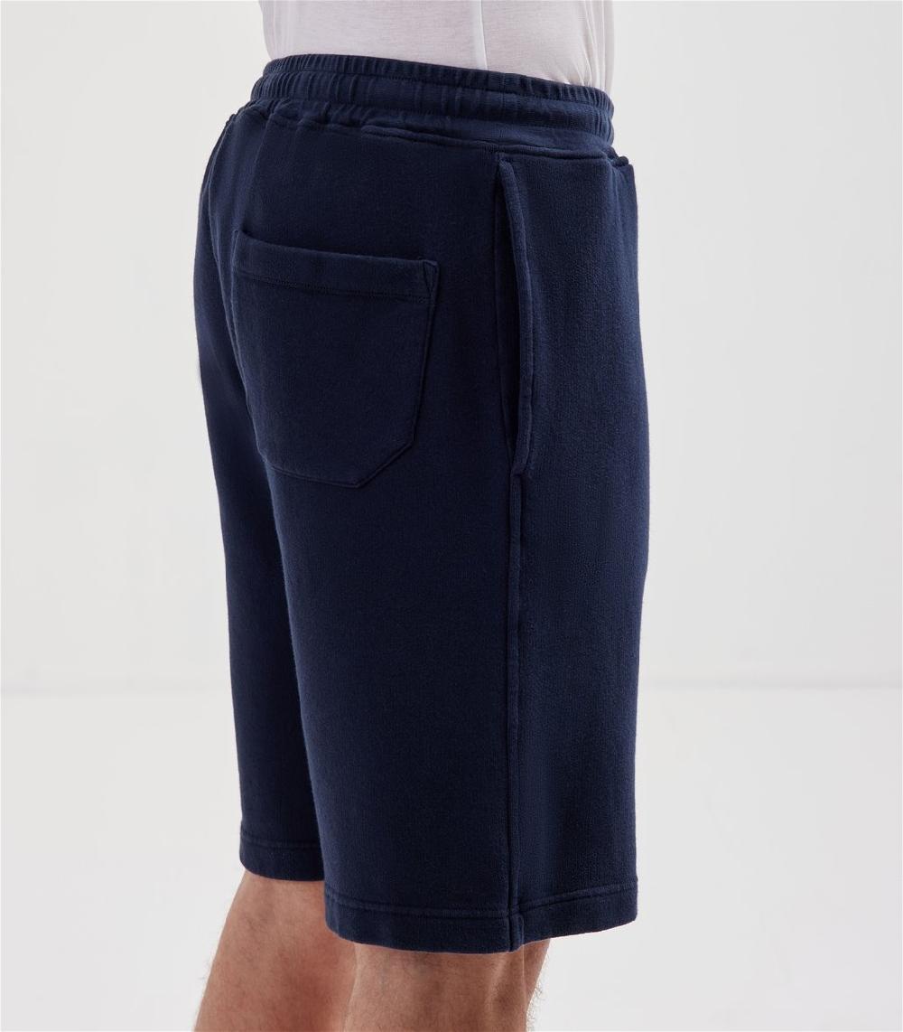S.Moritz Bermuda da uomo in felpa blu navy | S.Moritz Sito Ufficiale Vendita