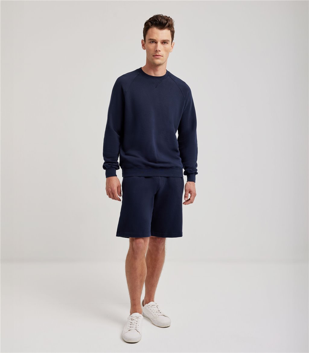 S.Moritz Bermuda da uomo in felpa blu navy | S.Moritz Sito Ufficiale Vendita