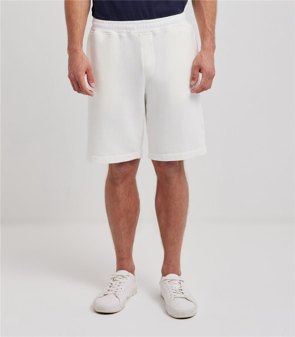 S.Moritz Bermuda da uomo in felpa off white | S.Moritz Sito Ufficiale Promozione