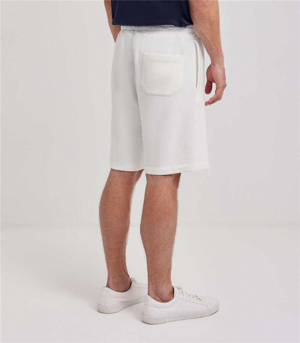 S.Moritz Bermuda da uomo in felpa off white | S.Moritz Sito Ufficiale Promozione