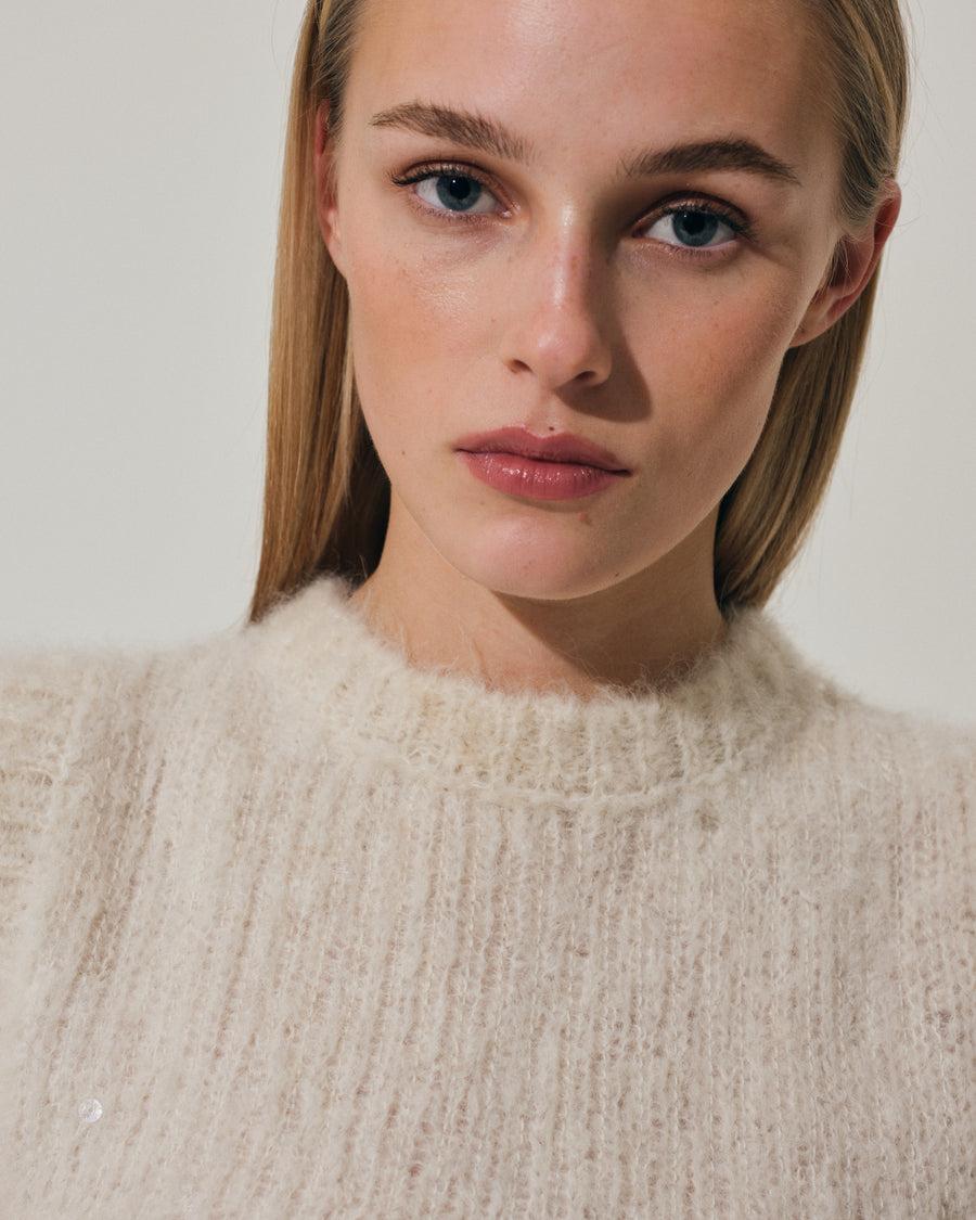 Scaglione GILET ROUND N. PAILLETTES MILK Fino Al -60%