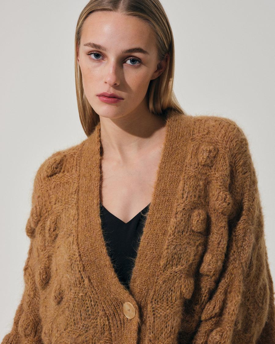 Scaglione COAT MAXY CARDIGAN OVER HAZELNUT STITCH CARAMEL Prezzo Ridotto