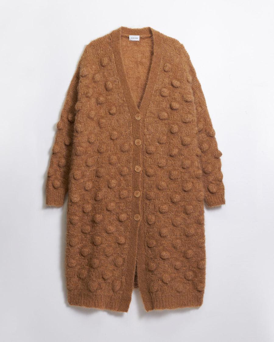 Scaglione COAT MAXY CARDIGAN OVER HAZELNUT STITCH CARAMEL Prezzo Ridotto