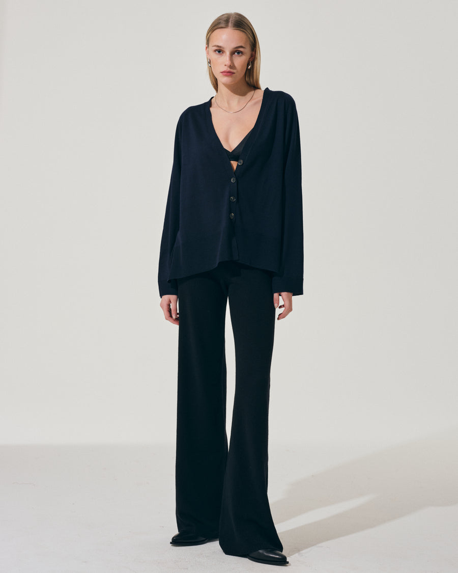 Scaglione CARDIGAN MERINO LUX NAVY Presa