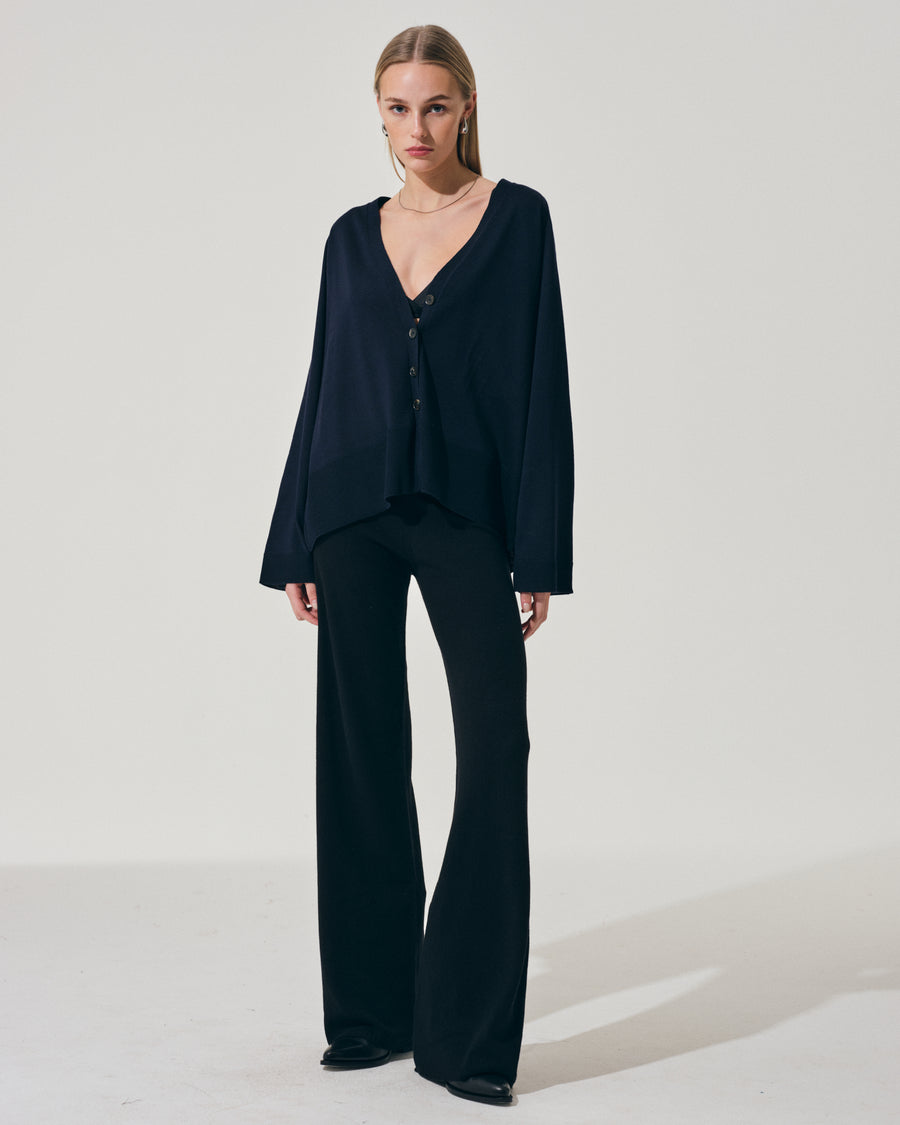Scaglione CARDIGAN MERINO LUX NAVY Presa