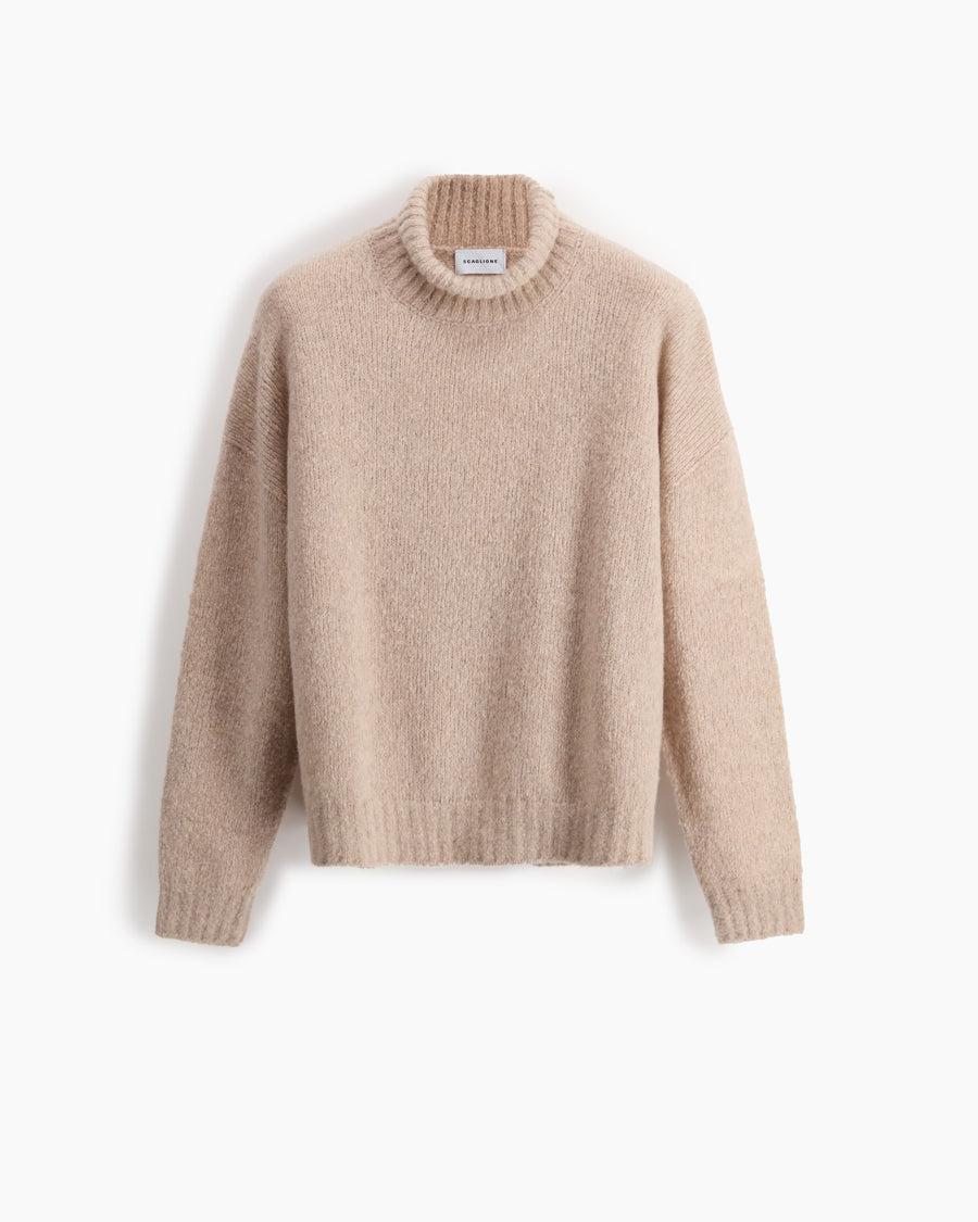 Scaglione TURTLE NECK OVER PUFFED CASHMERE BEIGE Online