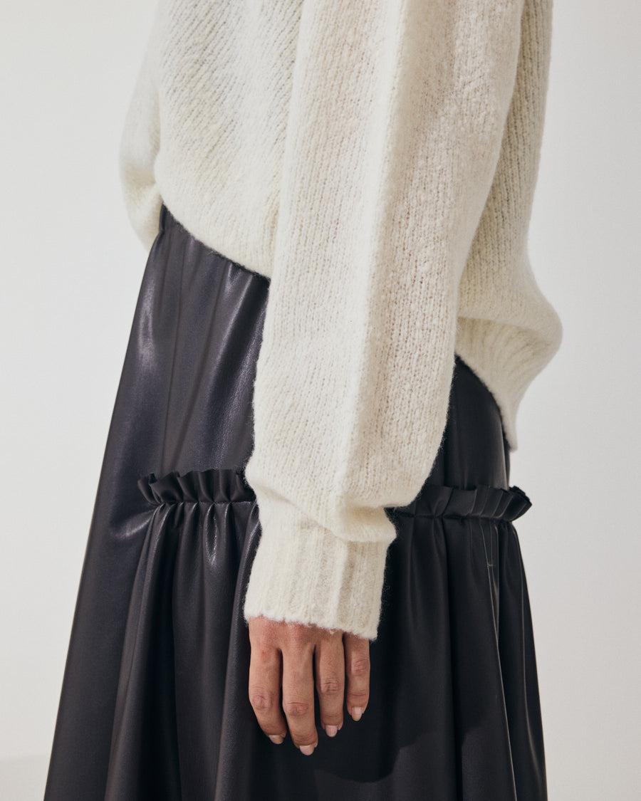Scaglione TURTLE NECK OVER PUFFED CASHMERE MILK Outlet