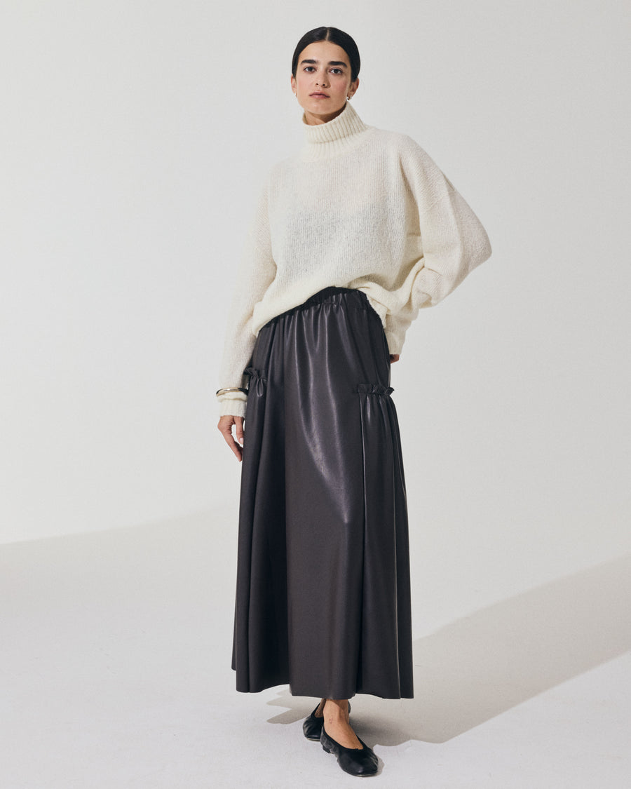 Scaglione TURTLE NECK OVER PUFFED CASHMERE MILK Outlet
