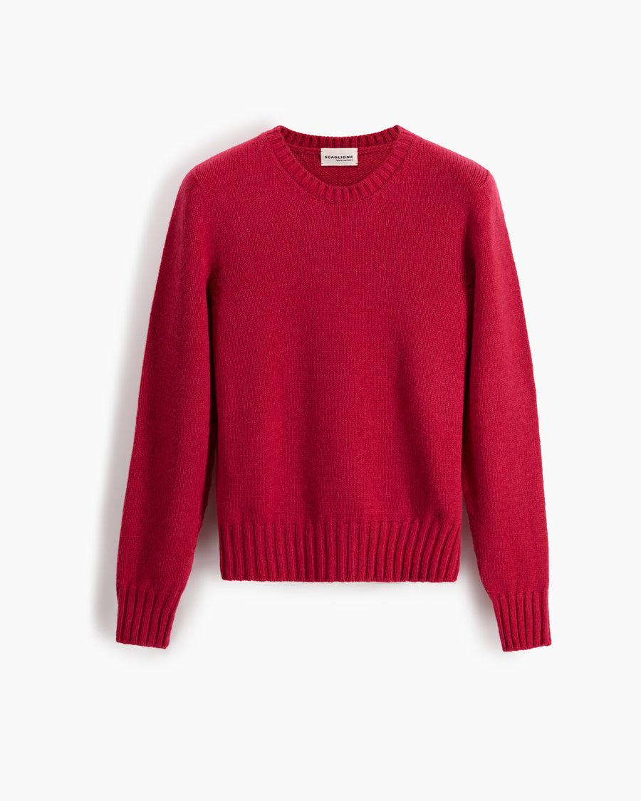 Scaglione ROUND NECK SOFT HYBRID CASHMERE MAGENTA Offerte