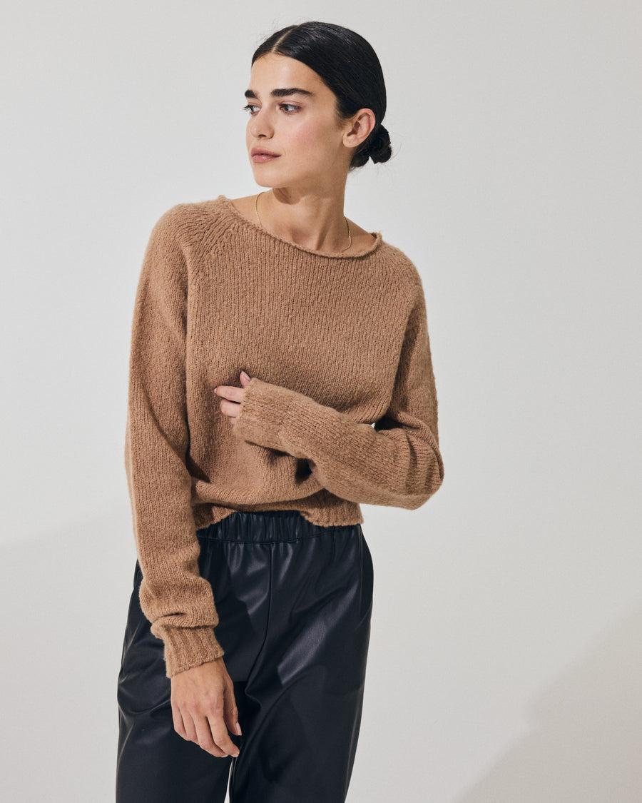 Scaglione BOAT SEAMLESS PUFFED CASHMERE CAMEL Hotsell
