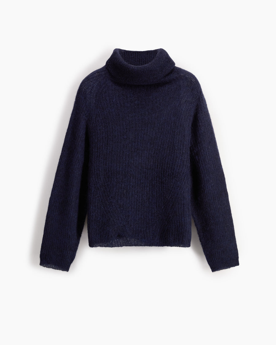 Scaglione TURTLE NECK RAGLAN FISHERMAN NAVY Vendita Economica
